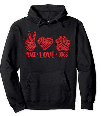 dog lover motif hoodie