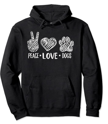 dog lover motif hoodie