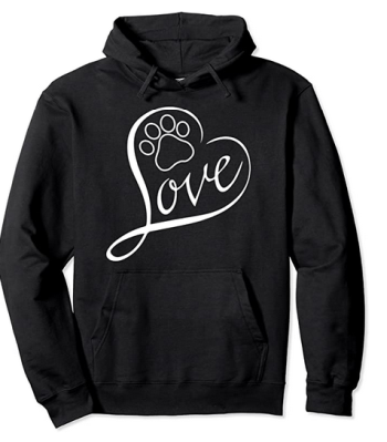 dog lover motif hoodie