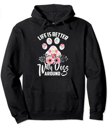 dog lover motif hoodie