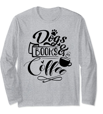 dog lover motif long-sleeve shirt