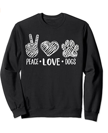 dog lover motif sweatshirt