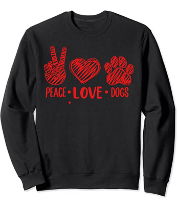 dog lover motif sweatshirt