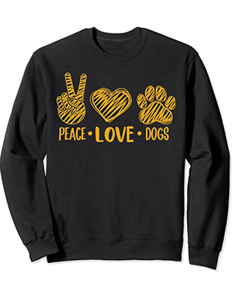 dog lover motif sweatshirt