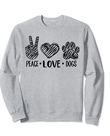 dog lover motif sweatshirt