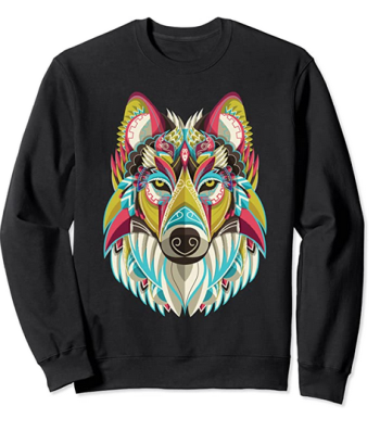 dog lover motif sweatshirt