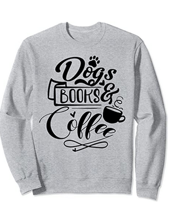 dog lover motif sweatshirt