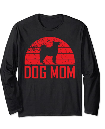 dog mom log sleeve shirt