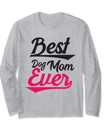 dog mom log sleeve shirt