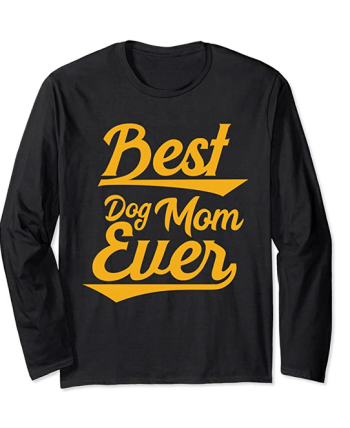 dog mom log sleeve shirt