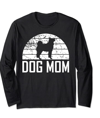 dog mom log sleeve shirt