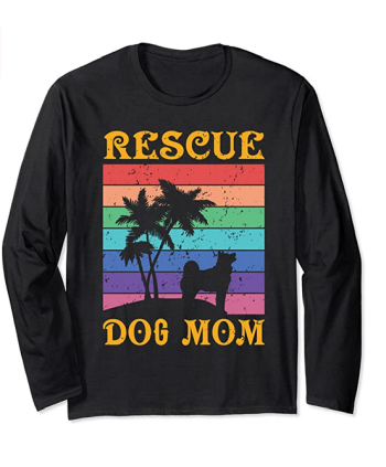 dog mom log sleeve shirt