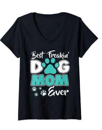 dog mom v-neck shirt