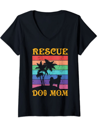 dog mom v-neck shirt