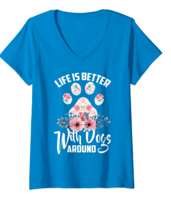 dog mom v-neck t-shirt