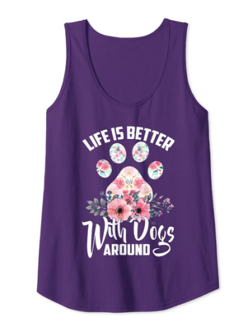 dog motif tank top