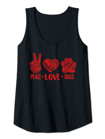 dog motif tank top