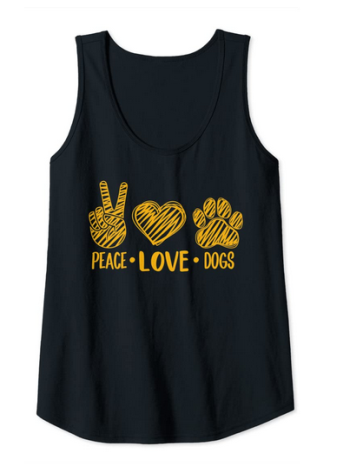 dog motif tank top