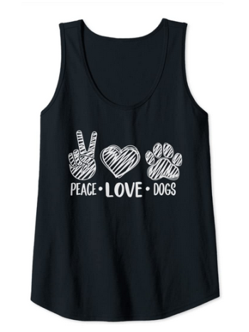 dog motif tank top