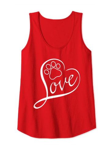 dog motif tank top