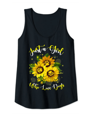 dog motif tank top