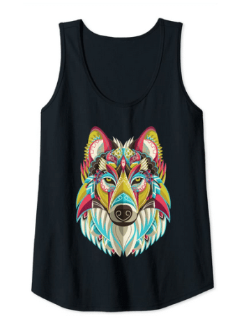 dog motif tank top