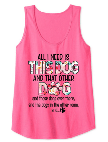 dog motif tank top