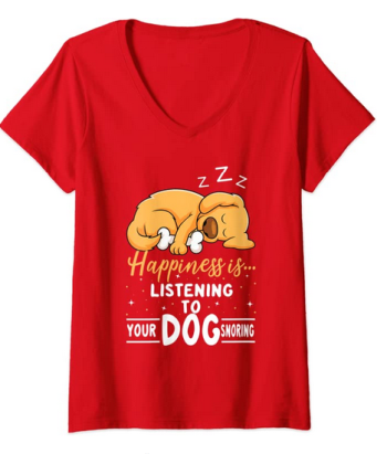 funny dog v-neck t-shirt